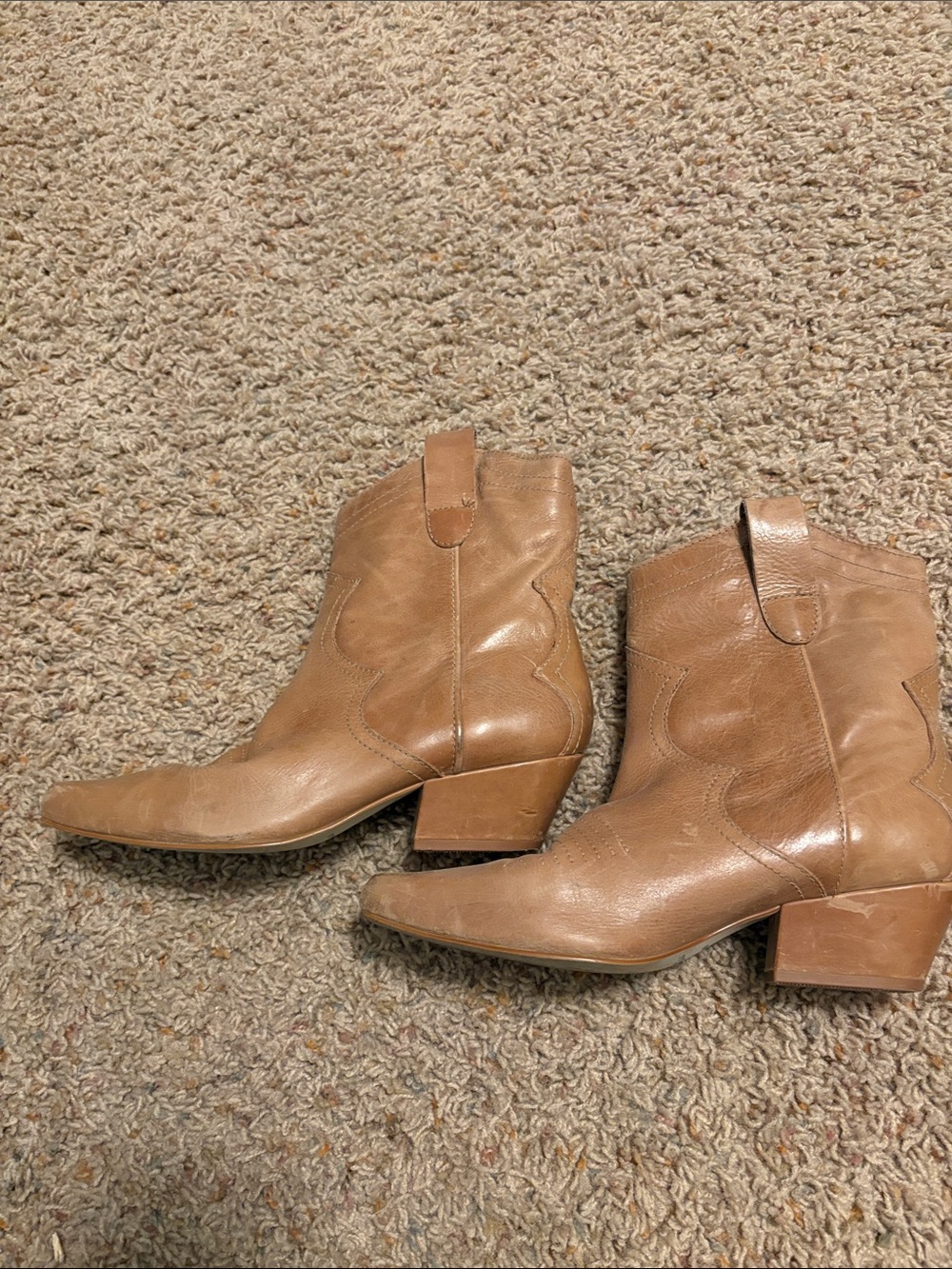 Matisse Tan Western Ankle Booties